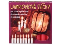 Lampiónové 8ks 95mm červené sviečky