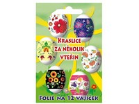 Fólia na vajcia 12 ks Kvetinky