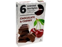 Čajové 6ks Chocolate-Cherry vonné sviečky
