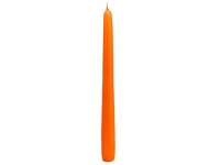Konická 22x240 Metal Mat oranžová svíčka