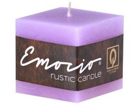Emocio Rustic kostka 50mm sv.fialová svíčka