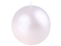 Emocio Elegance koule 80mm Perla bílá svíčka