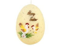 Vajíčko 100x140 Happy Easter kremová svíčka