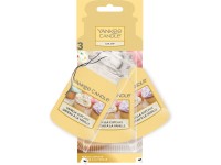 YANKEE CANDLE VANILLA CUPCAKE VŮNĚ DO AUTA - SADA (3 KS) PAPÍROVÝCH AUTO VISAČEK