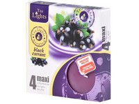 Čajové Maxi 4ks black currant vonné sviečky