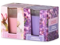 Emocio Sklo 52x65 mm 2 ks v krabičce Orchard Blossom & French Lavender, vonná svíčka