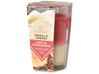 Emocio Sklo 76x118 mm Vanilla Cream & Apple Cinnamon dvoubarevná vonná svíčka