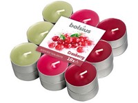 Bolsius Čajové 18ks Cranberry tříbarevné, vonné svíčky