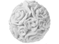 Mydlo 40g Kvet ruža glycerin v organzovom vrecku, biela