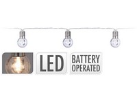 LED řetěz 10ks diod kouličky větší, čirá