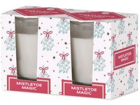 Emocio Sklo 52x65 mm 2ks v krabičce Mistletoe Magic - Snowflake, vonná svíčka