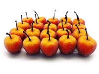 Přízdoby 35ks  jablko pocukrované, oranžová