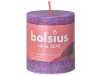 Bolsius Rustic Shine Valec 68x80mm Vibrant Violet, fialová sviečka