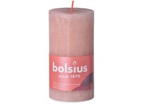 Bolsius Rustic Shine Válec 68x130mm Misty Pink, růžová svíčka