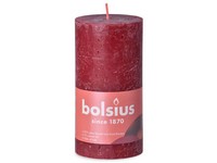 Bolsius Rustic Shine Válec 68x130mm Velvet Red, bordó svíčka