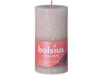 Bolsius Rustic Shine Valec 68x130mm Sandy Grey, sivá sviečka