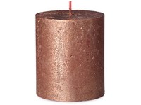 Bolsius Rustic Shimmer Válec 68x80mm Copper, měděná svíčka
