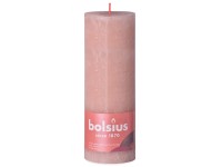Bolsius Rustic Shine Válec 68x190mm Misty Pink, růžová svíčka