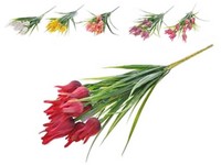 Umelé kvetiny, plast 420mm tulipán puget 10ks, mix farieb