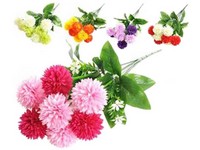 Umelé kvetiny, plast 400mm cesnak puget 9ks, mix farieb