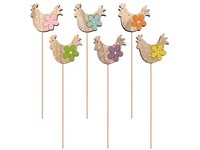 Zápich drevo 205 mm  sliepočka+špajla mix farieb, prírodná