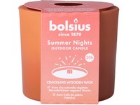Bolsius Sklo 90x80 mm Summer Nights, sviečka s dreveným knôtom