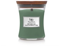 Woodwick Mint Leaves & Oak svíčka střední