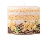 Vanilka květ+lusk elipsa 115x55x100mm svíčka