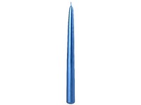 Konická 22x240 Metal modrá svíčka