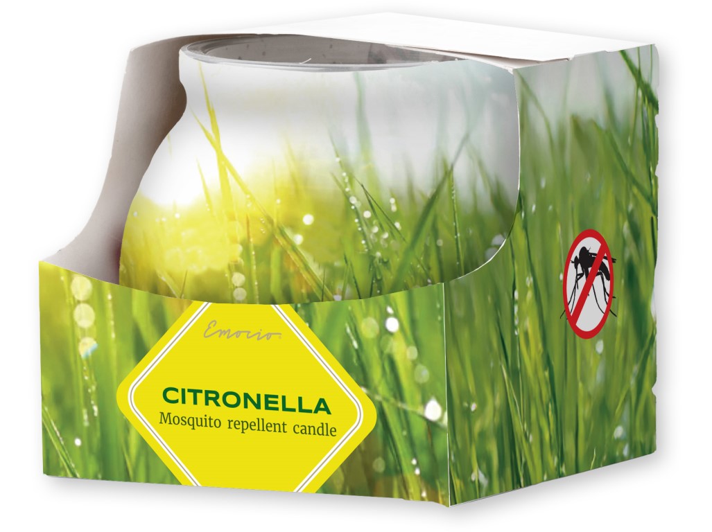 Emocio Sklo Dekor 80x72 mm Citronella, vonná sviečka
