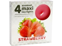Čajové Maxi 4ks Strawberry sviečky