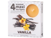Čajové Maxi 4ks Vanilla vonné sviečky