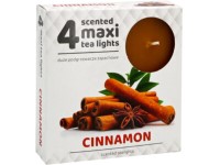 Vonné čajové sviečky Maxi 4ks, Cinnamon