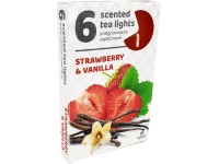 Čajové sviečky 6 ks Strawberry Vanilla