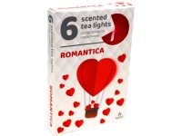Romantica čajové vonné sviečky, 6 ks