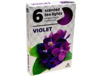 Čajové 6ks Violet vonné sviečky