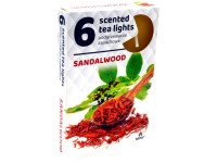 Čajové 6ks Sandalwood vonné sviečky