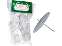 Adventný svietnik so zápichom na sviečku 4 ks 6x5,5 cm stříbrný