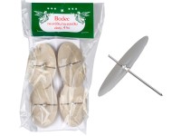 Adventný svietnik so zápichom na sviečku 4 ks 6x5,5 cm zlatý