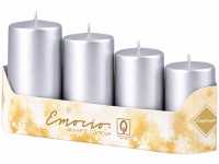 Emocio adventné Stupne 4ks priemer 40mm Metal strieborné sviečky