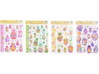 Fólie na okná 410x290 mm vajíčka s trblietkou mix