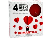 Romantica čajové vonné sviečky Maxi, 4 ks