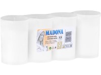 Madona préselt sírgyertya 4 db 6x9,5 cm bílá