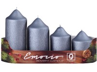 Emocio adventné stupne 4ks priemer 50mm exclusive mat. grafit sviečky