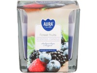 Üveg prizma 80x80 mm ~32h Forest fruits háromszínű illatgyertya