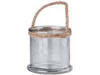 Závěsná skleněná lampa s lanem, 125 mm