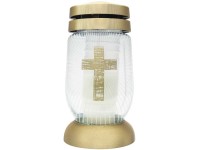 Bolsius hřbitovní sklo 23 cm vklad 120g 36h. Kříž