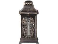 Cintorínsky lampáš 35cm vklad 180g 58h. zlatá