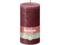 Bolsius Rustic Shine Válec 68x130mm Velvet Red, bordó svíčka