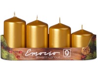 Emocio adventná stupňovitá sviečka 4 ks 5 cm sytě